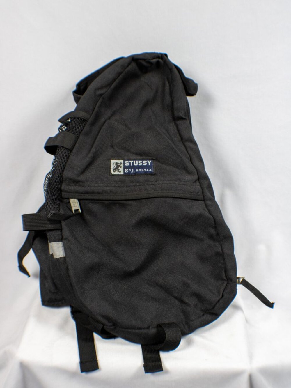 Vintage Y2K Stussy SIL International PGS Portable Gear Storage Sling Bag Black